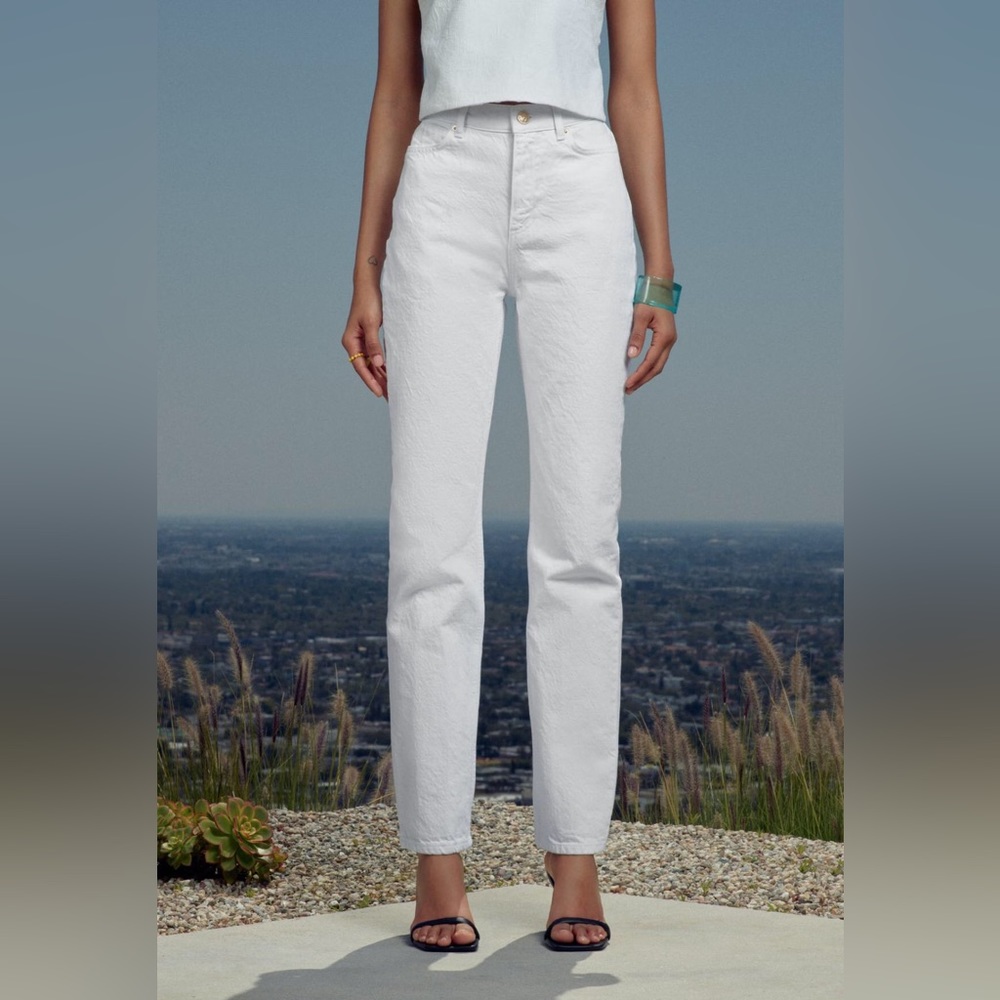 NWOT Zara 5862/091 White Denim Jeans Size 0 - Picture 2 of 9